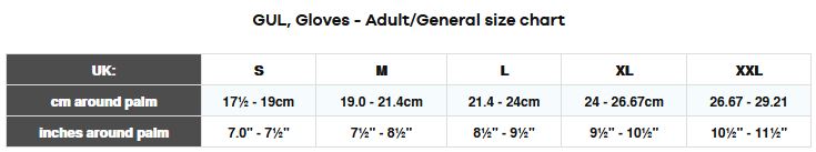 Gul Footwear 19 0 Size Chart